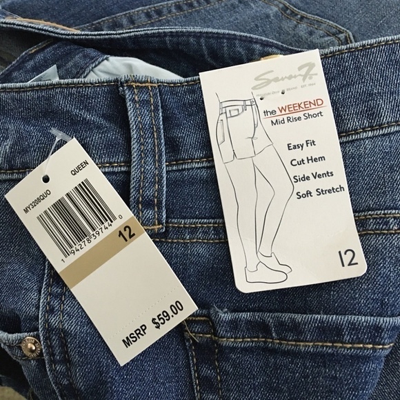 SEVEN7 Seven 7 Queen Weekend Short Shorts Denim Jean Shorts - Picture 10 of 12